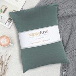 Happyluxe Travel Pillow, Airplane Pillow for Men and Women, Machine Washable Neck Pillow, Breathable Travel Essentials, Softer Than Cotton, 17" x 13", Made in The USA - Sage Green
