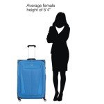 Travelpro Maxlite 5 Softside Expandable Checked Luggage with 4 Spinner Wheels, Lightweight Suitcase, Men and Women, Azure Blue, Checked Large 29-Inch