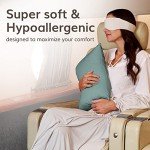 Happyluxe Travel Pillow, Airplane Pillow for Men and Women, Machine Washable Neck Pillow, Breathable Travel Essentials, Softer Than Cotton, 17" x 13", Made in The USA - Sage Green
