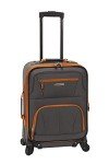 Rockland Pasadena Softside Spinner Wheel Luggage, Charcoal, Carry-On 20-Inch, F2281-CHARCOAL
