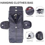 Convertible Garment Bag with Shoe Compartment, Carry On Garment Bags for Travel, Waterproof Garment Duffle Bag with Toiletry Bag, 2 in 1 Hanging Dress Suitcase Suit Travel Bags for Women and Men