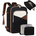 LOVEVOOK Large Travel Backpack for Women&Men,TSA Carry on Backpack for Airplanes with 3 Packing Cubes,Personal Item Travel Bag Fit 17" Laptop,40L Waterproof Travel Essentials Airline Approved Luggage