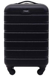 Wrangler Hardside Spinner Carry-On Luggage, Black, 20-Inch