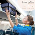 Sweetcrispy 20 inch Carry on Luggage, Hard Shell ABS Suitcase with Double Spinner Wheels, Lightweight Expandable Rolling Suit Case with TSA Lock