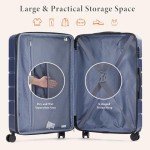 Sweetcrispy 20 inch Carry on Luggage, Hard Shell ABS Suitcase with Double Spinner Wheels, Lightweight Expandable Rolling Suit Case with TSA Lock