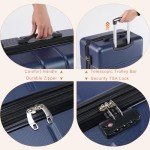 Sweetcrispy 20 inch Carry on Luggage, Hard Shell ABS Suitcase with Double Spinner Wheels, Lightweight Expandable Rolling Suit Case with TSA Lock