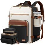 LOVEVOOK Travel Backpack For Women,40L Carry On Backpack Flight Approved,TSA Personal Item Travel Bag Fits 17 Inch Laptop,Business Weekender Overnight Daypack with Toiletry Bag and Cubes