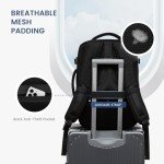 LOVEVOOK Travel Laptop Backpack for Men, 35L Large Carry On Backpack Personal Item Size, Airline Approved Waterproof Bookbag with 2 Packing Cubes Fits 15.6" Laptop, Black