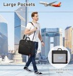 MISSLO Carry On Garment Bags for Travel with Shoulder Strap 43'' Suit Bags for Men Travel 2 in 1 Waterproof Suit Cover with 3 Pockets for Business Trip, Black