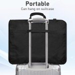 MISSLO Carry On Garment Bags for Travel with Shoulder Strap 43'' Suit Bags for Men Travel 2 in 1 Waterproof Suit Cover with 3 Pockets for Business Trip, Black