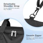 MISSLO Carry On Garment Bags for Travel with Shoulder Strap 43'' Suit Bags for Men Travel 2 in 1 Waterproof Suit Cover with 3 Pockets for Business Trip, Black