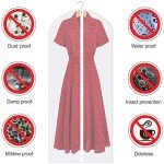 Perber 10 Packs Garment Bags for Hanging Clothes, Translucent Suit Bags for Closet Storage, Plastic Waterproof Suit Cover Bags with Zipper for Coats, Jackets, Dresses (24" x 31" & 40" & 48")