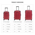 Kenneth Cole REACTION Out of Bounds Lightweight Hardshell 4-Wheel Spinner Luggage, Scarlet Red, 20-Inch Carry On