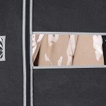 Syeeiex 40" Suit Bag, Set of 5 Garment Bags for Hanging Clothes, Suit Bags for Closet Storage, Garment Bags for Storage Suits,T-shirts, Jackets and Coats(Black & Grey)