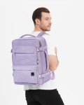 WANDF Travel Backpack For Spirit Airlines Personal Item Bag 18x14x8 with Wet Pocket, 17 Inch Laptop Backpack for Men Women（Purple）