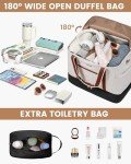 LOVEVOOK Travel Duffle Bags for Women, 45L carry on weekender bags, personal item travel bag with Toiletry, hospital for women labor delivery overnight bag, gym bags for women