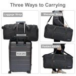 Duffle Bag for Men 65L, Travel Bag with Shoes Compartment, Large Capacity Duffel Bag, Water Resistant & Tear Resistant Women Weekender Bag with Shoulder Strap for Sports Gym Travel Camping (Black)