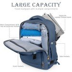 Rinlist Travel Backpack, Carry-on Backpack for Men Women, Travel Backpack Carry on Flight Approved, 40L Personal Item Backpack Personal Item Backpack Bag, Travel Essentials, Dark Blue
