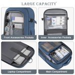 Rinlist Travel Backpack, Carry-on Backpack for Men Women, Travel Backpack Carry on Flight Approved, 40L Personal Item Backpack Personal Item Backpack Bag, Travel Essentials, Dark Blue