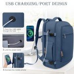Rinlist Travel Backpack, Carry-on Backpack for Men Women, Travel Backpack Carry on Flight Approved, 40L Personal Item Backpack Personal Item Backpack Bag, Travel Essentials, Dark Blue