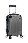 Rockland London Hardside Expandable Luggage with Spinner Wheels, Silver, Carry-On 20-Inch