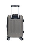 Rockland London Hardside Expandable Luggage with Spinner Wheels, Silver, Carry-On 20-Inch
