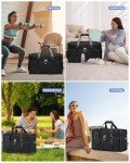 Weekender Travel Duffle Bag for Women: Overnight Bags with Shoe Compartment Carry on Bags for Airplanes with Toiletry Bag Weekend Yoga Gym Bag with Wet Pocket Black