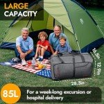 Canway 65L Travel Duffel Bag, Foldable Weekender Bag with Shoes Compartment for Men Women Water-proof & Tear Resistant