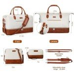 Weekender Bag for Women, Travel Duffel Bag Carry On Overnight Bag with Shoe Compartment Large Nylon Travel Weekend Tote Bag