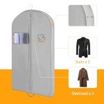 3 PCS 43"Garment Bags For Travel,Heavy Duty Garment Bag For Clothes Closet Storage,Gusseted Suit Bags For Men Travel,Hanging Travel Garment Bags For Clothes,Dress,Coats,Jackets,Shirts.Black Travel Bag