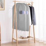 3 PCS 43"Garment Bags For Travel,Heavy Duty Garment Bag For Clothes Closet Storage,Gusseted Suit Bags For Men Travel,Hanging Travel Garment Bags For Clothes,Dress,Coats,Jackets,Shirts.Black Travel Bag