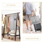 3 PCS 43"Garment Bags For Travel,Heavy Duty Garment Bag For Clothes Closet Storage,Gusseted Suit Bags For Men Travel,Hanging Travel Garment Bags For Clothes,Dress,Coats,Jackets,Shirts.Black Travel Bag