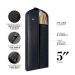 Luxury Storage Garment Bag for Long Coat, Fur, Mink, Gown, Vestment and Choir Robe | 60 Inch + 5 Inch Gusset Cover | Heavy Duty, Hanging, Breathable, Foldable Travel and Wardrobe Clothes Protector