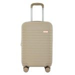 kensie Graceful Hardside Carry-On Luggage, Light Taupe, 22-Inch