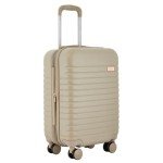kensie Graceful Hardside Carry-On Luggage, Light Taupe, 22-Inch