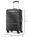 Samsonite Evolve SE Hardside Expandable Luggage with Double Spinner Wheels, Bass Black, Carry-on
