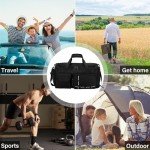 MAXTOP Large Gym Bag for Men Women with Shoe Compartment Wet Dry Separation Black Carry on Duffle Bag for Travel Sports Yoga Fitness Weekend Outdoor Activities