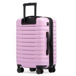 U.S. Traveler Boren Polycarbonate Hardside Rugged Travel Suitcase Luggage with 8 Spinner Wheels, Aluminum Handle, Lavender, Carry-on 22-Inch, USB Port