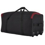 Travelers Club 36/'' Asgard 3-Wheel Rolling Duffel Bag, Red Red/Grey