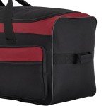 Travelers Club 36/'' Asgard 3-Wheel Rolling Duffel Bag, Red Red/Grey