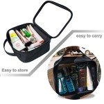 ANRUI TSA Approved Toiletry Bag With Handle Strap, Clear Travel Liquids Toiletries & Cosmetics Organizer Carry-On Luggage for Women and Men Black 3 Pack (Same Size)