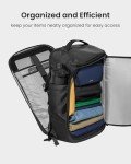 tomtoc Travel Backpack 38L, TSA Friendly Flight Approved Carry-on Luggage Water-resistant Lightweight Business Rucksack, Durable Large Computer Bag Daypack Fits 17.3 Inch Laptop