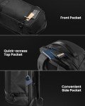 tomtoc Travel Backpack 38L, TSA Friendly Flight Approved Carry-on Luggage Water-resistant Lightweight Business Rucksack, Durable Large Computer Bag Daypack Fits 17.3 Inch Laptop