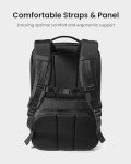 tomtoc Travel Backpack 38L, TSA Friendly Flight Approved Carry-on Luggage Water-resistant Lightweight Business Rucksack, Durable Large Computer Bag Daypack Fits 17.3 Inch Laptop