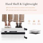 Sweetcrispy Carry on Luggage,Hard Shell Expandable Double Spinner Rolling Wheels Suitcase,TSA Lock, Modern White, 20 inch