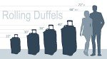Rockland Rolling Duffel Bag, Black, 36"