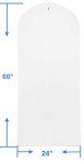 Simple Houseware 60-Inch Clear Garment Bags with Zipper for Suits, Dresses, Costumes, Uniforms - 6 Pack