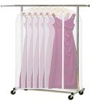 Simple Houseware 60-Inch Clear Garment Bags with Zipper for Suits, Dresses, Costumes, Uniforms - 6 Pack