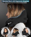 SNUGL Neck Travel Pillow - Memory Foam Airplane Pillow - Flight Pillow | Neck Support Travel Pillow with Carry Bag & Clip | Neck Pillows for Sleeping Travel Plane | Flying Travel Essentials - Black