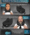 SNUGL Neck Travel Pillow - Memory Foam Airplane Pillow - Flight Pillow | Neck Support Travel Pillow with Carry Bag & Clip | Neck Pillows for Sleeping Travel Plane | Flying Travel Essentials - Black